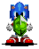 Sonic with green Time Stone