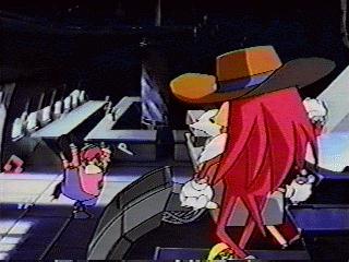 Ojisan dancing while Knux looks on