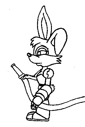 Bunnie brings out The Hose...