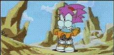 Amy Rose sees Sonic race away...