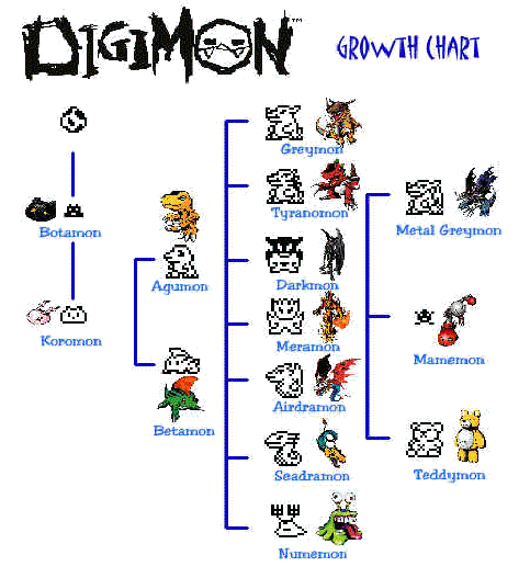 digimon 1 growth chart